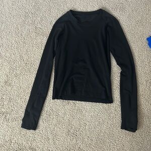 Lululemon black long sleeve swiftly shirt